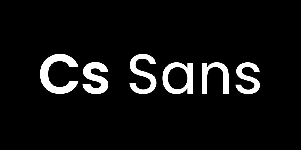 CS Sans Font